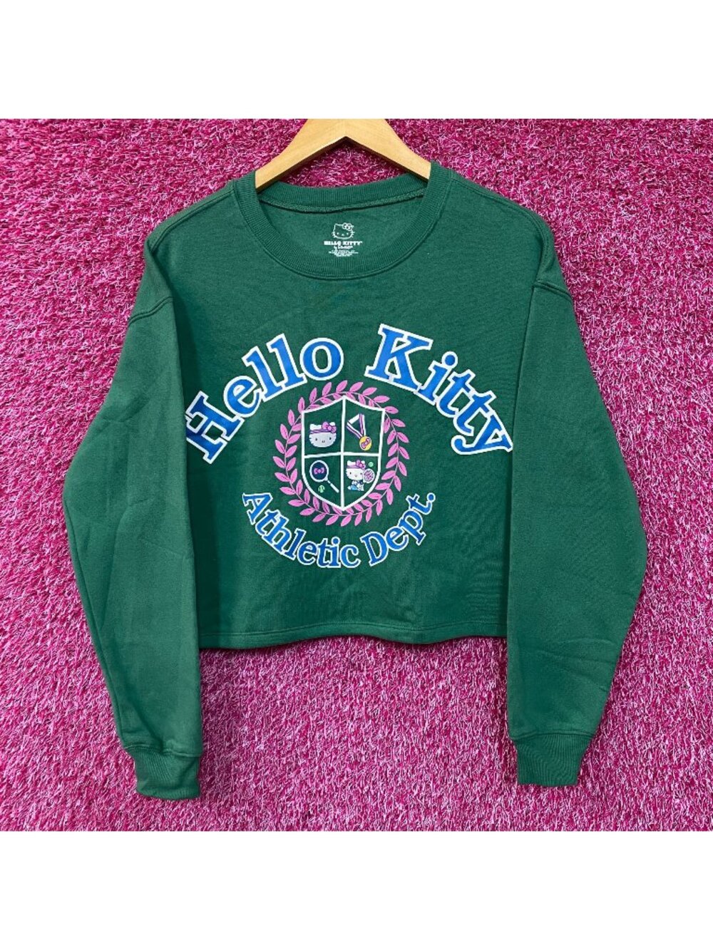 Hello Kitty Athletic Dept Crop Top Sweater size Medium